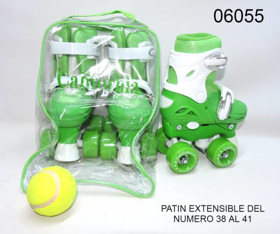Imagen de PATIN 4 RUEDAS 38-41 CON ESTUCHE VERDE 4.25